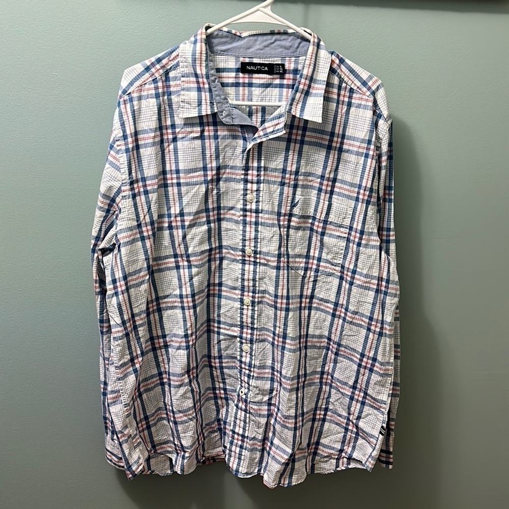 Nautica  button down shirt with pocket Men’s size XL